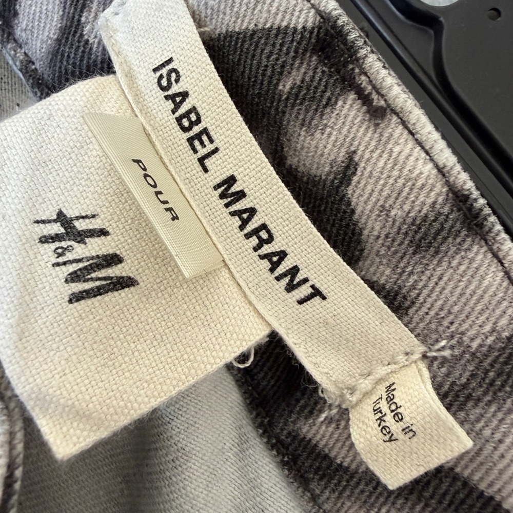 Isabel Marant Pour H&M 2013 Ikat Print Straight Jeans US 10 Embroidered Trim - Picture 6 of 15